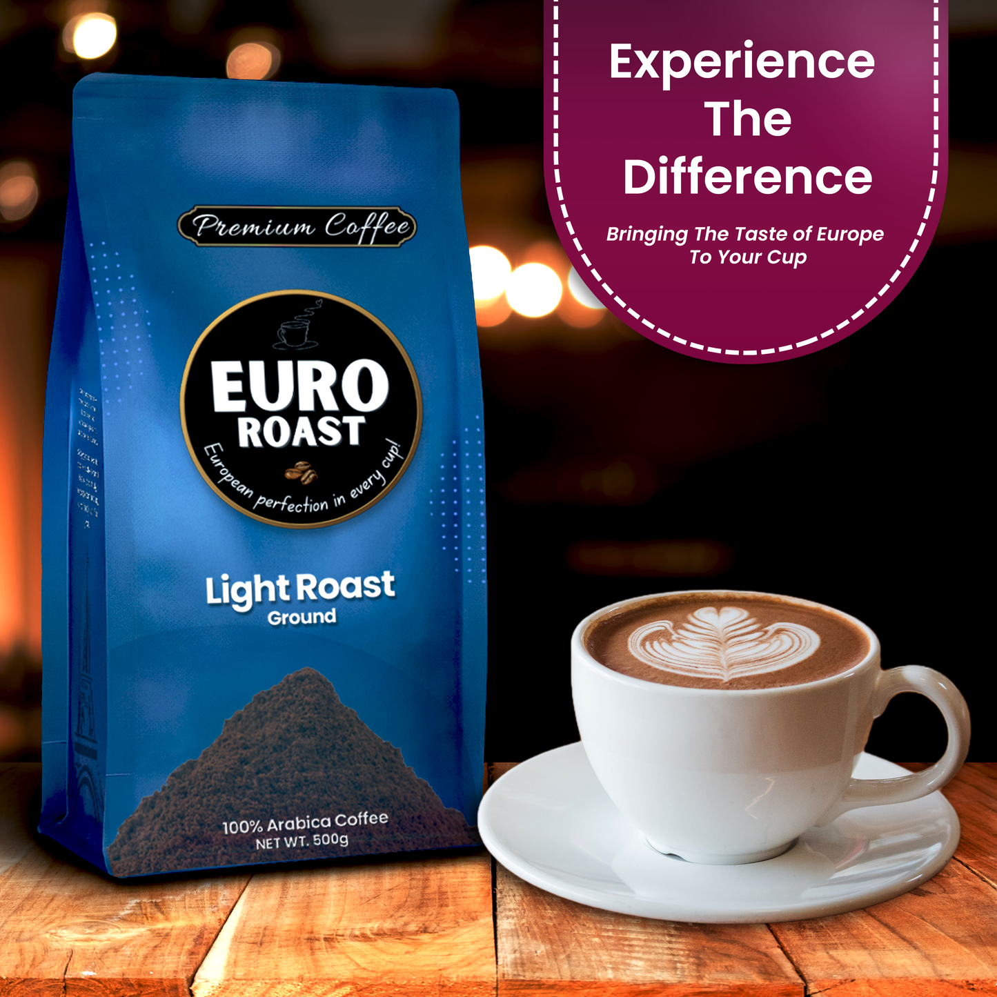 Freshly Roasted, Ground, Light Roast Coffee