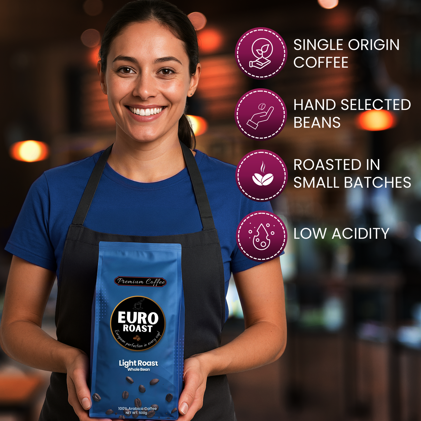 Freshly Roasted, Whole Bean, Light Roast Coffee