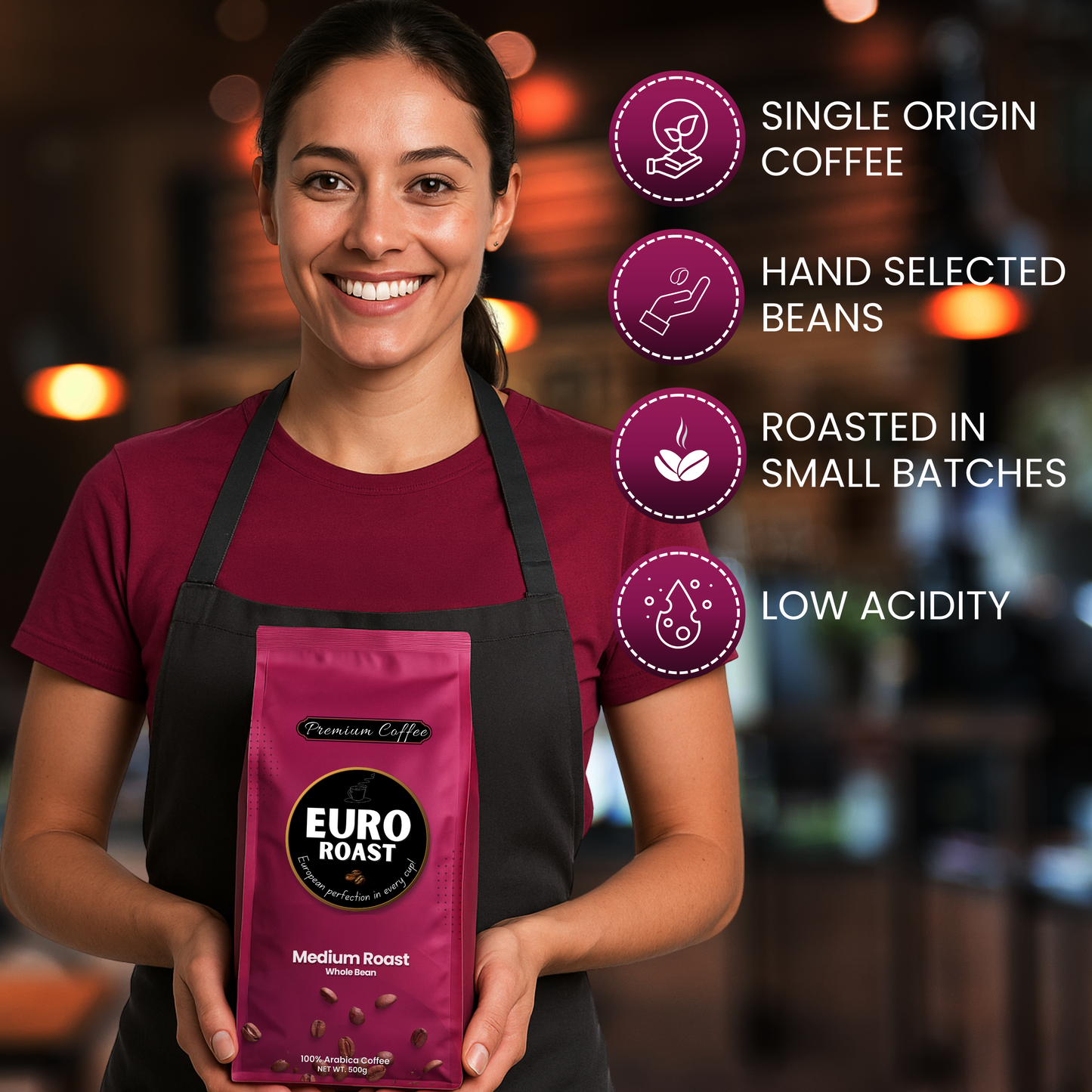 Freshly Roasted, Whole Bean, Medium Roast Coffee